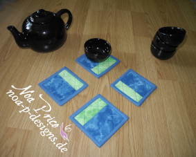 coasters green blue